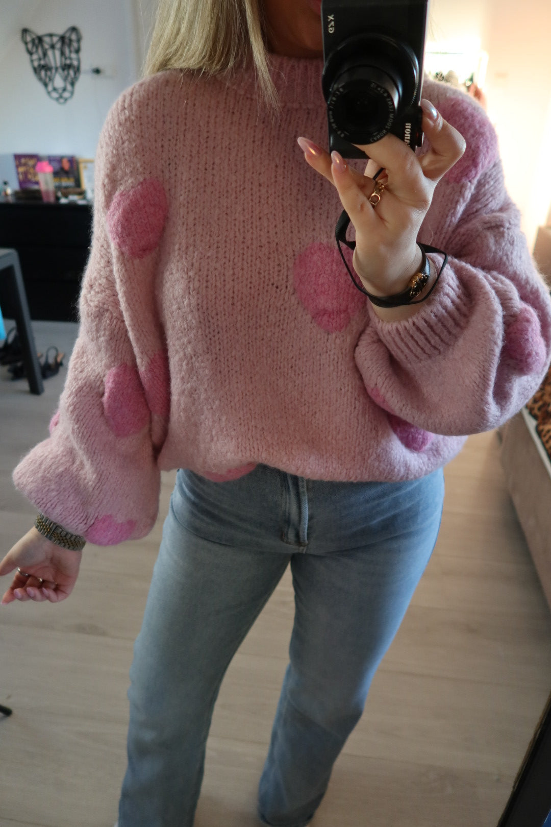 Sweter Lover Girl - różowy