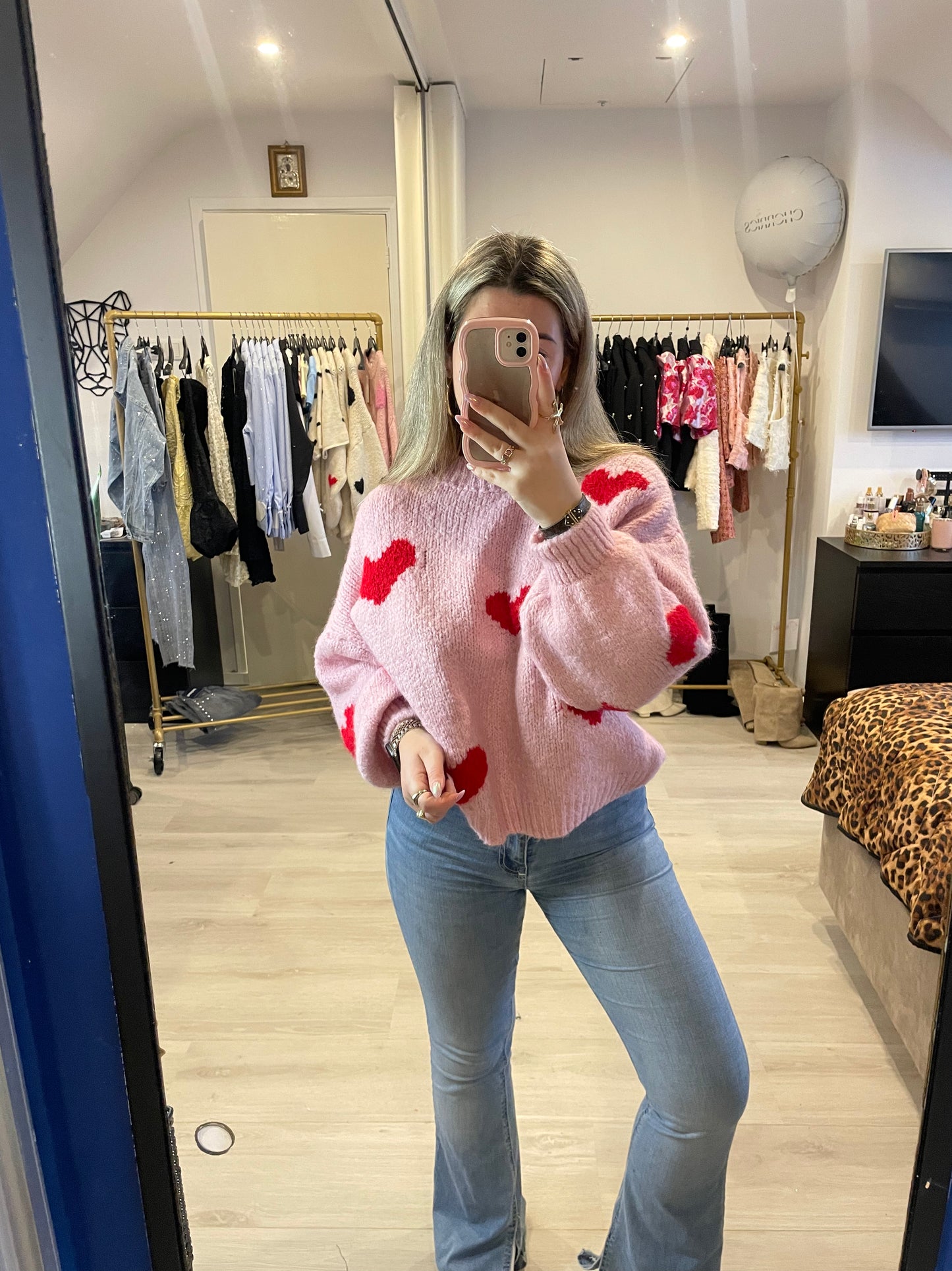 Lover Girl Sweater - Roze Rood